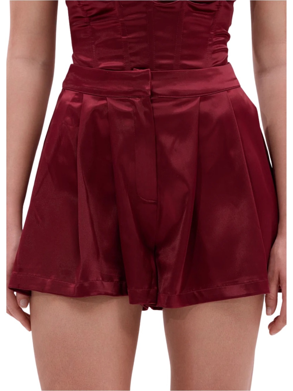 AKIRA Burgundy Red High Rise Flowy Shorts Small S